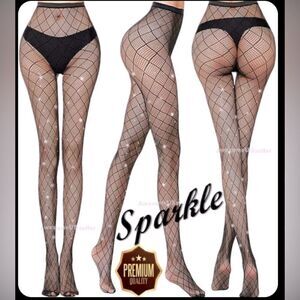 Black🔥Fishnet💎Sparkle💖 Pantyhose  